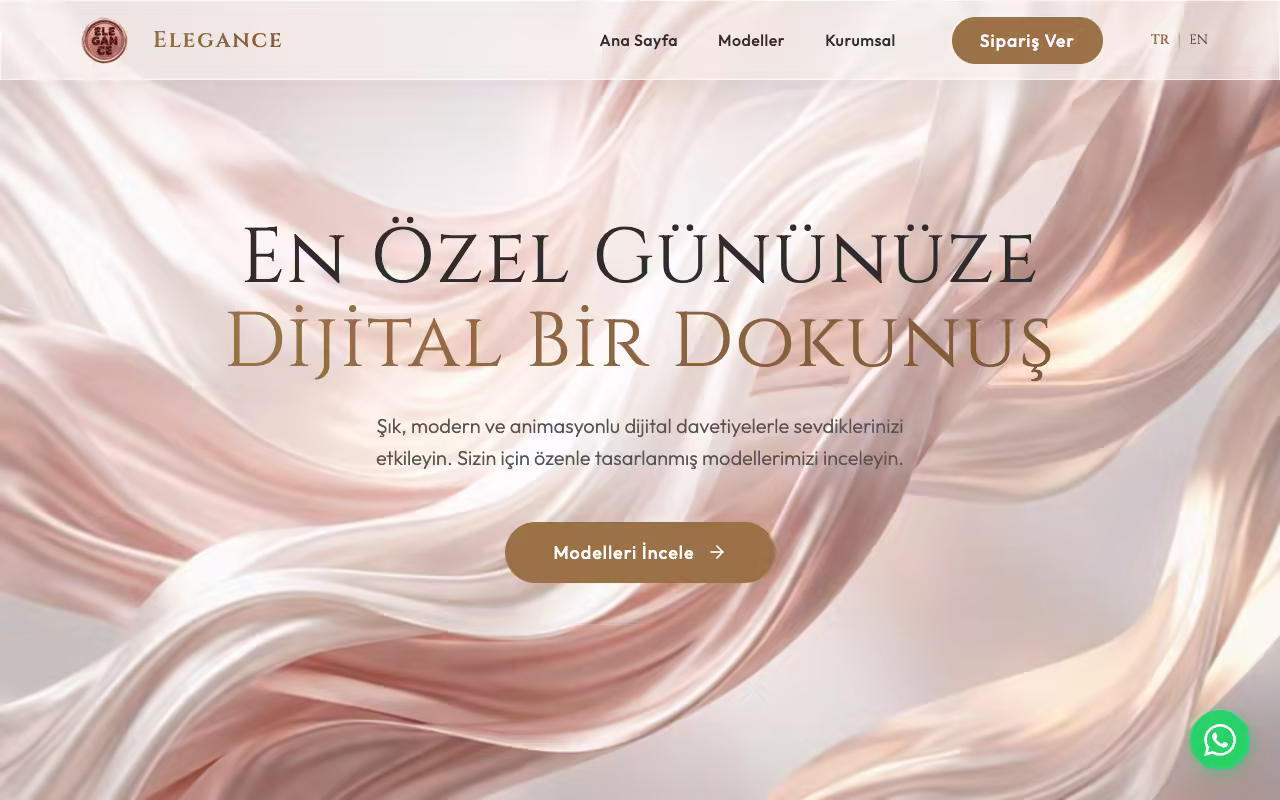 Davetiye Elegance web platformu